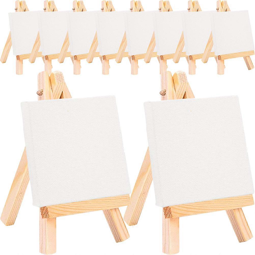 18 Sets Delicate Mini Easels Multi-function Painting Canvases Decorative Canvas Easels