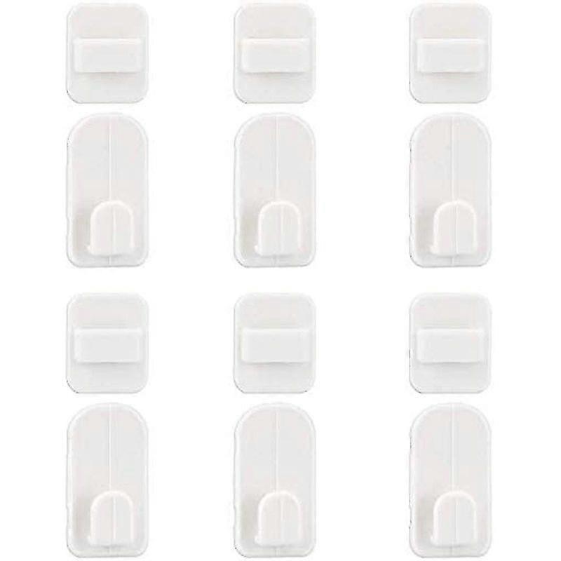 100% New Upgraded 6 Pairs Remote Control Bracket Self Adhesive Remote Control Hook Wall Mount Bracket White Media Tv Remote Control Organizer For Tvs