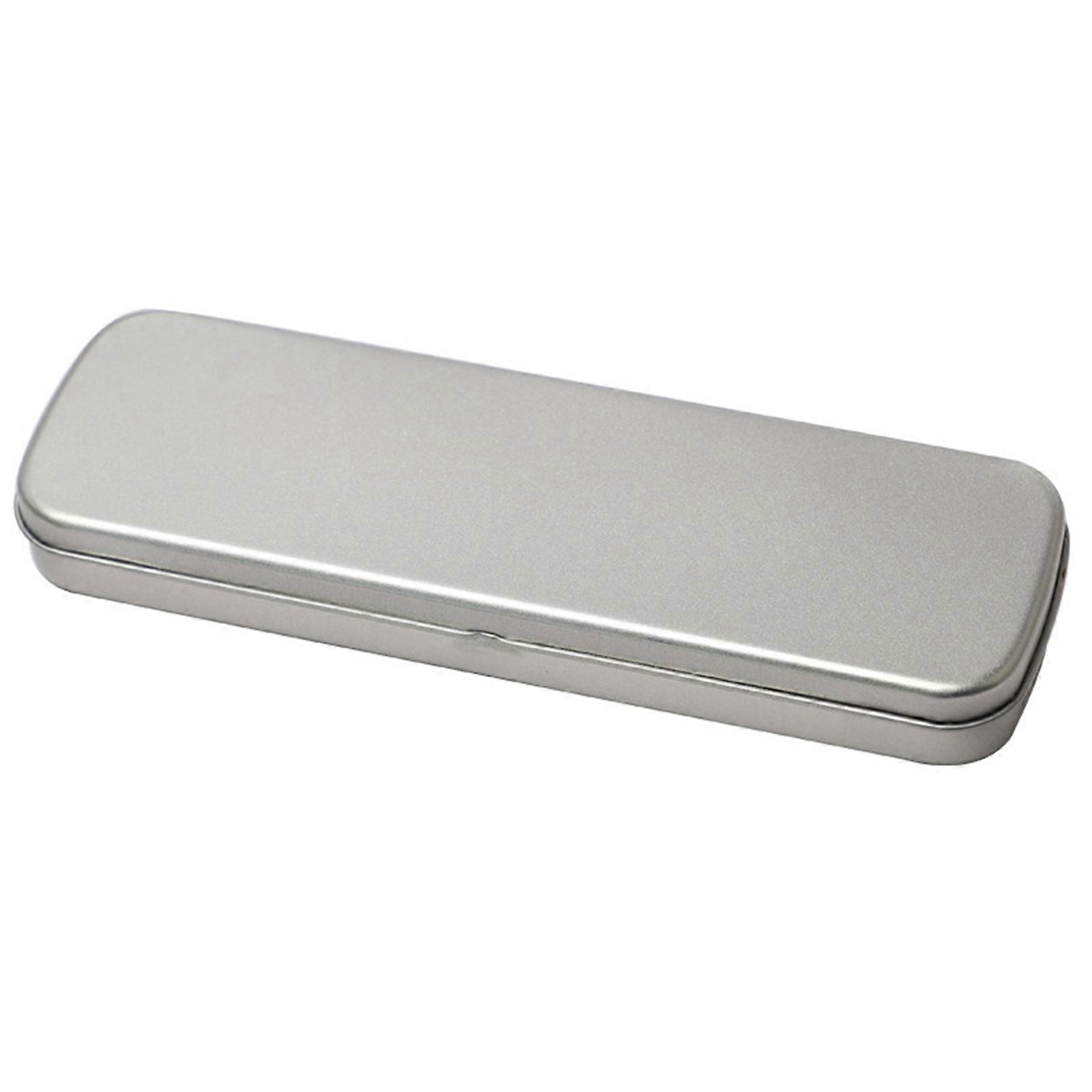 Large Capacity Pen Box Heavy Duty Metal Rectangle Multifunction Boys Girls Students Pencil Stationery Holder Organizer Case School Supplies QingHai