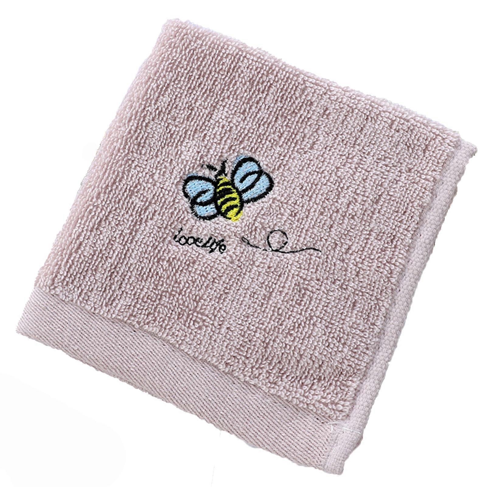 Square Towel Smooth Quick-dry Baby Infant Soft Embroidery Face Towel for Home