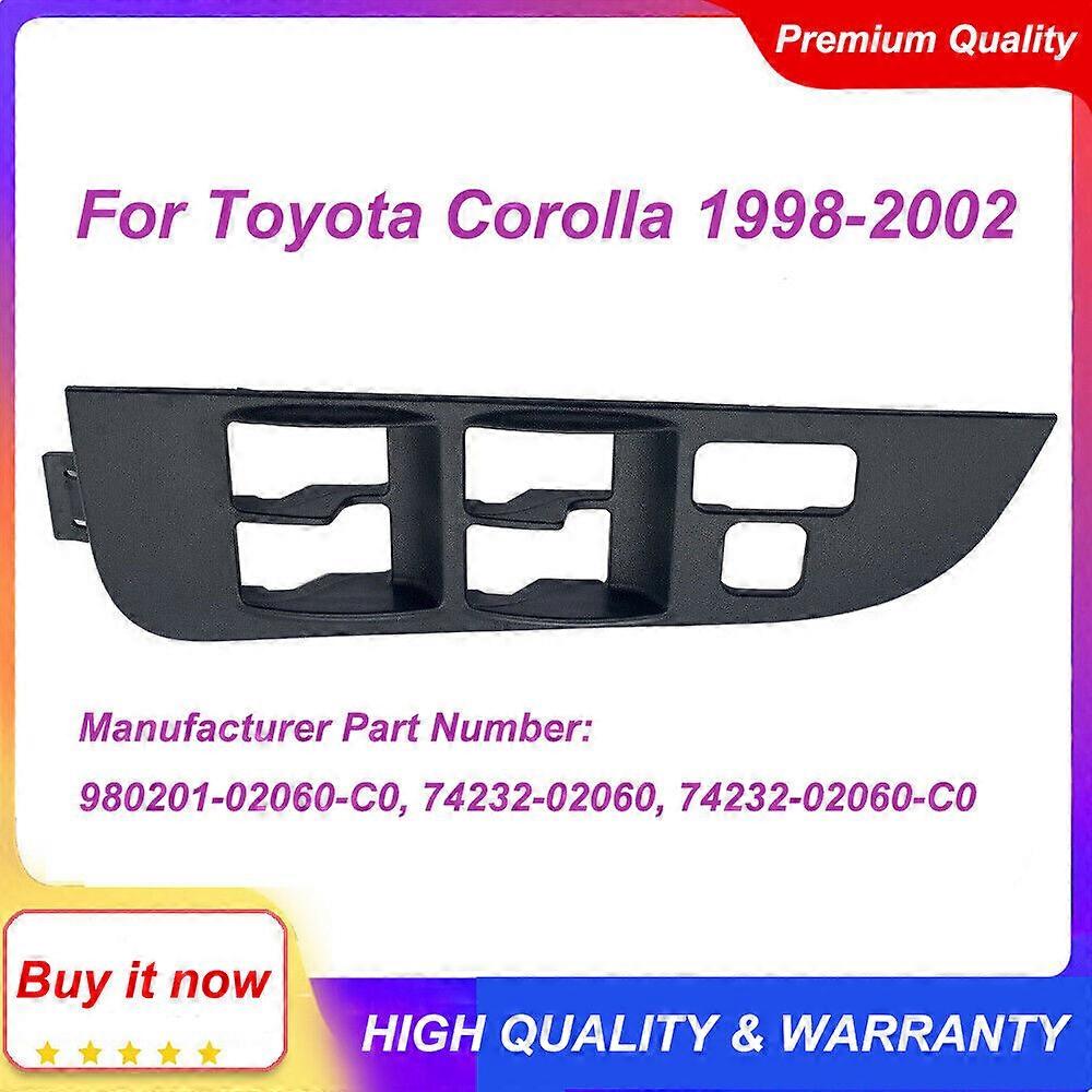 Black Driver Master Power Window Switch Bezel Trim For Toyota Corolla 1998-2002
