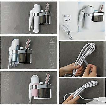 Zelfklevende Muur Föhn Houder Stijltang Houder met Opslag ABS Hold Hair Brushes
