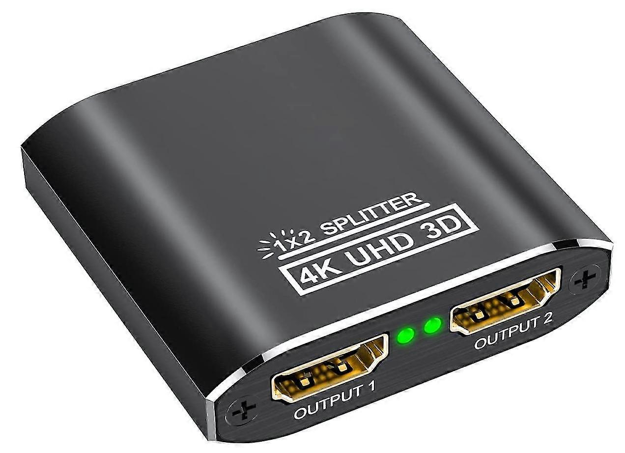 4k Hdmi Splitter, Hdmi S Hdmi Splitter 1 Input 2 Output Simultaneous Display, 4k @ 30hz 3d Uhd 1080p, For Ps3 Ps4 Blu-ray Player Hdtv Tv And Ce ()