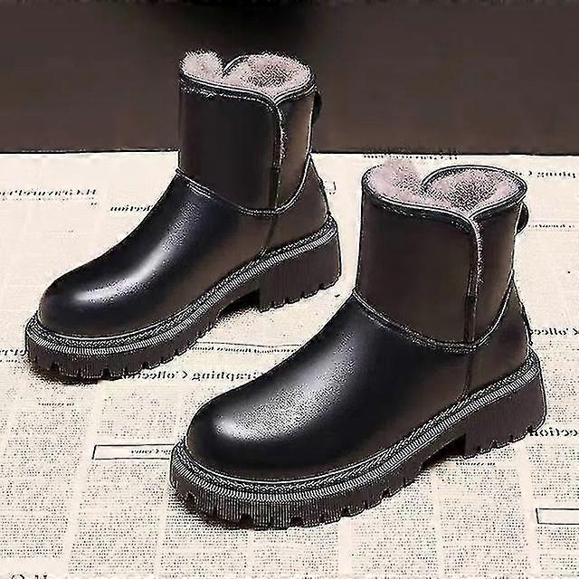 Femmes Fourrure Chaude Cheville Mode Chaussures Plateforme