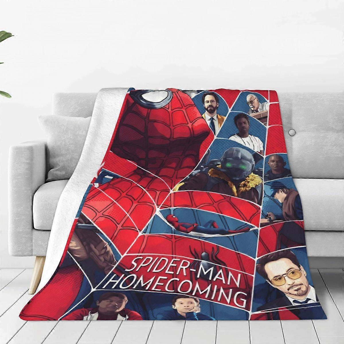v441 Blankets The Amazing Spider-Man Flannel Blanket Film Soft Throw Blanket for Bedroom Picnic Street Trend Bedspread Sofa Bed Cover Blankets vv441