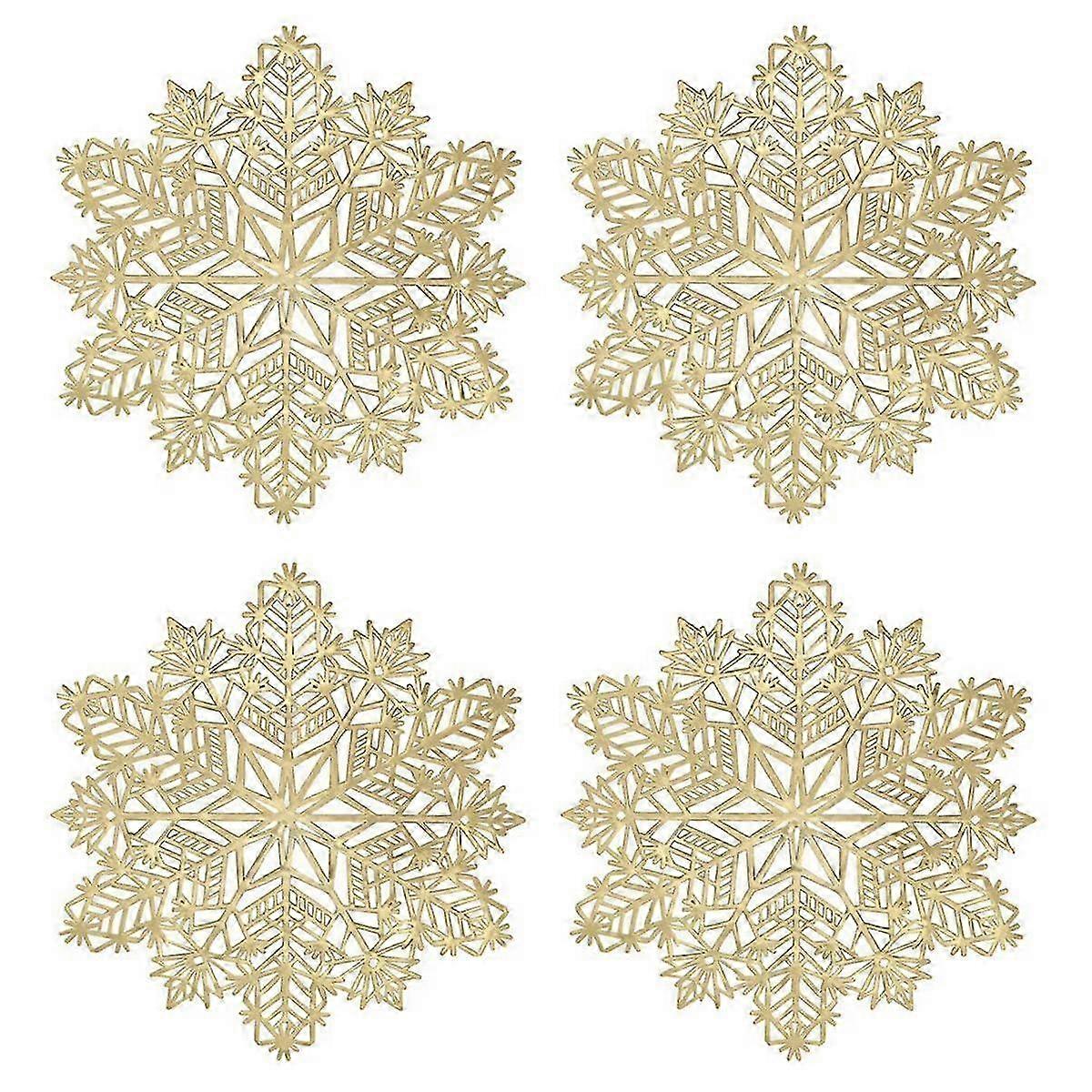 Snowflake Placemats Decorations Red Snowflake Tablemats Kitchen Table Mats For Christmas Holiday We