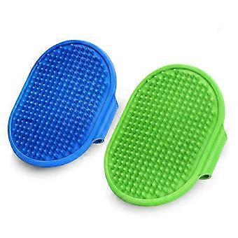 2 Pack Dog Grooming Brush, Premium Pet Bath Brush, Soothing Massage Rubber Comb, Adjustable Ring Handle, Suitable for Long Short Haired Pet.