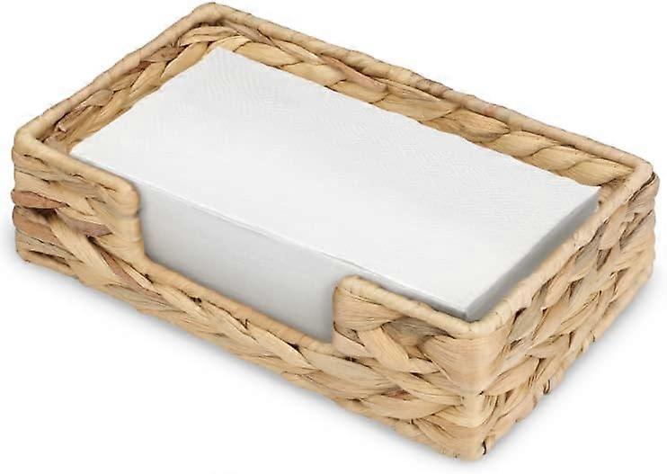 Woven Rattan Napkin Holder for Kitchen and Bathroom, Rectangular Design, Durable Material, Rustic Style, Perfect for Table Decor