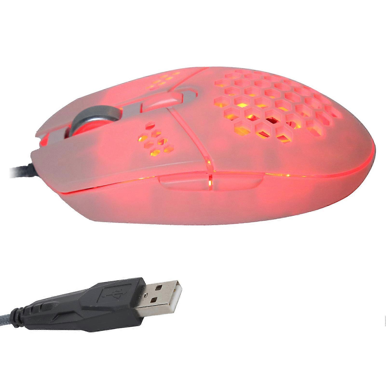 Gaming Mouse RGB Backlit DPI Adjustable Wired with Built-in Cooling Fan for Laptop PC Precision Control Ergonomic Design