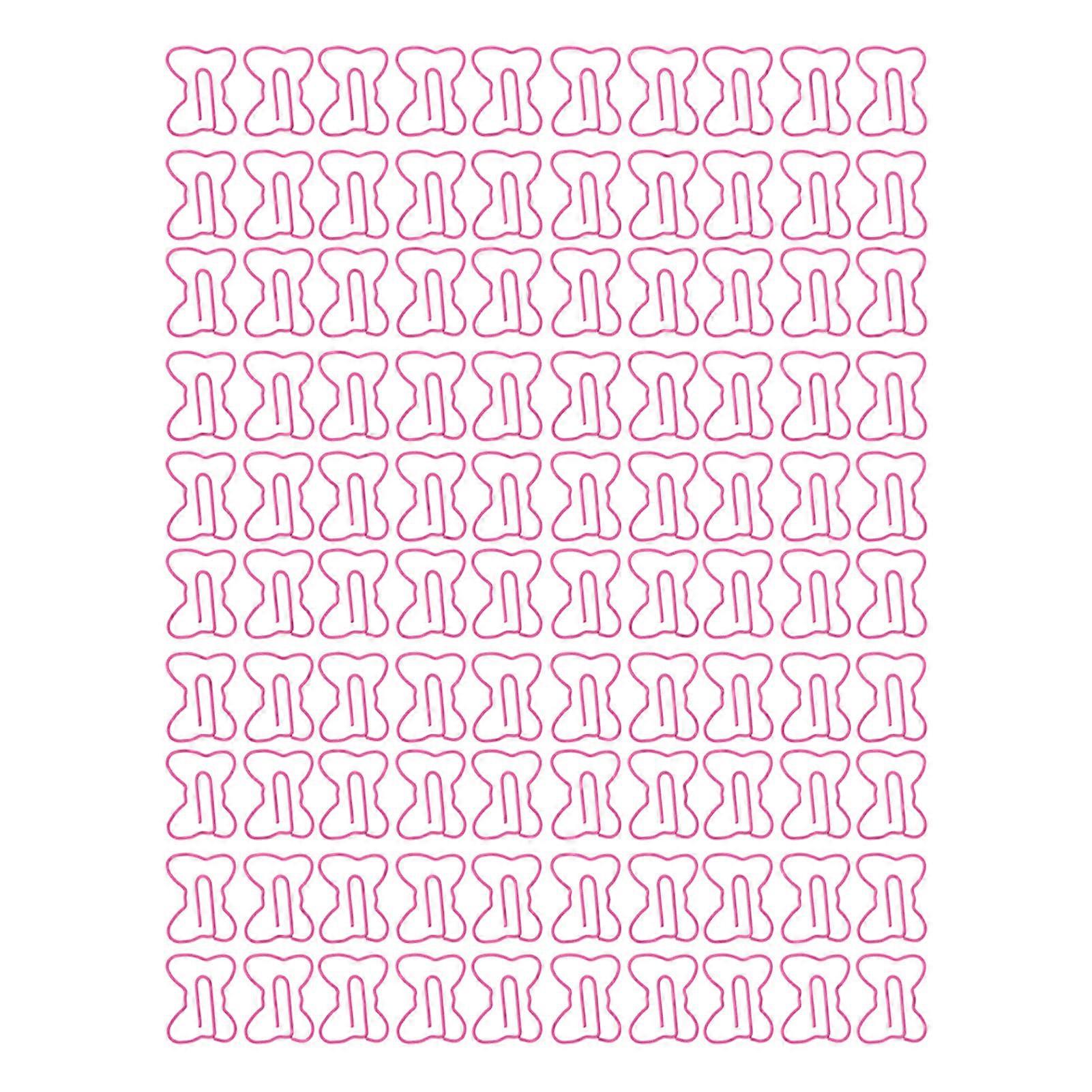 100Pcs Bone Shape Paper Clips - Lightweight Mini Clips for Office Documents and Bookmarks