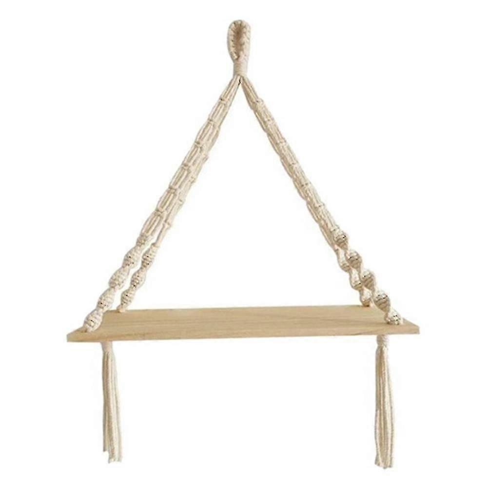 Bohemian Decor Wall Hanging Shelf Handmade Tapestry Cotton Rope Rack