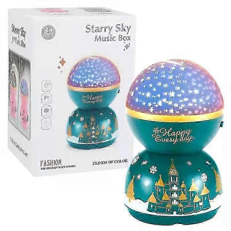 Carousel Music Box Projection Star Light Castle