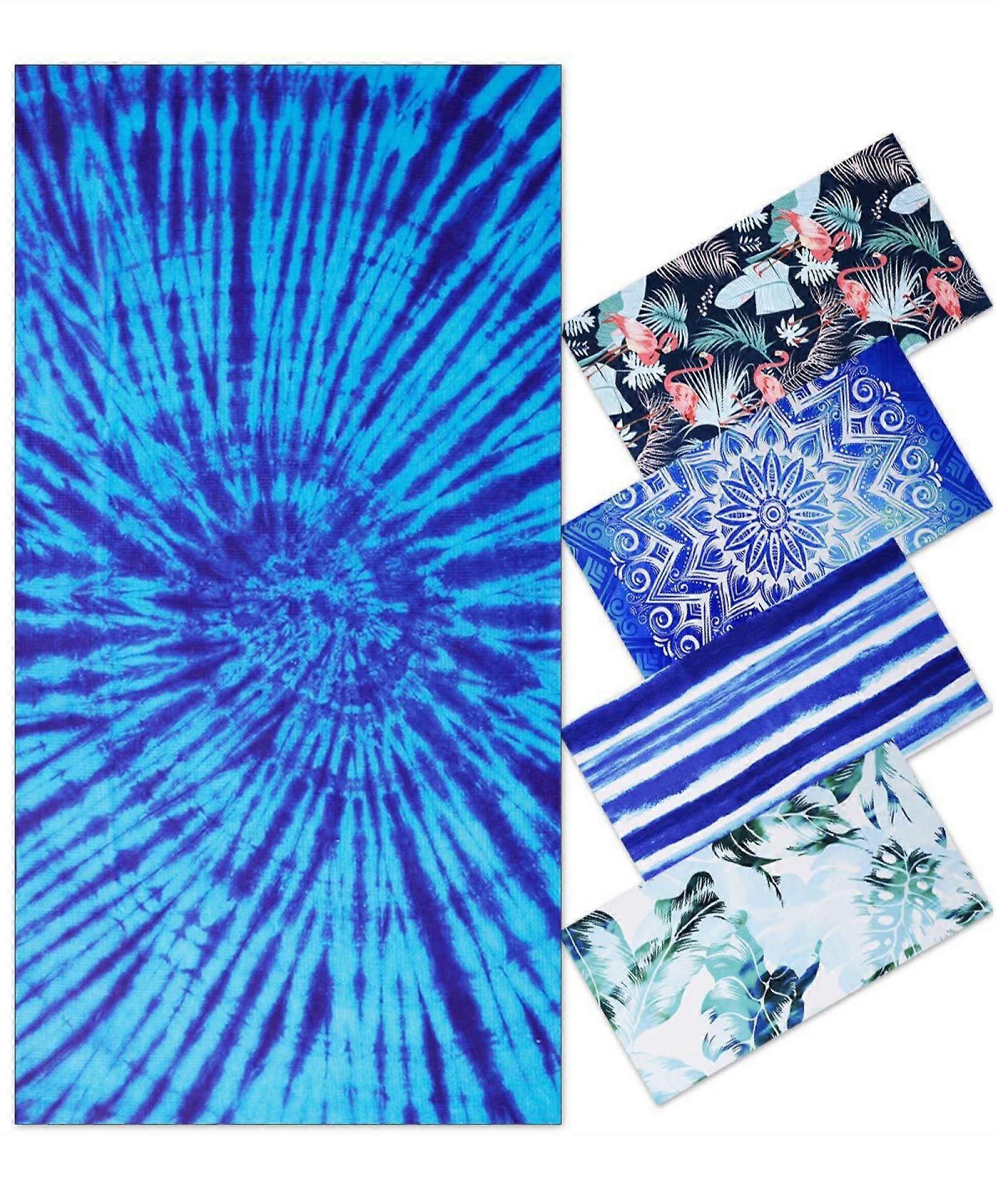 Beach Towel 36 x 70 in Soft Extra Large Big Pool Swim Towels for Adult Travel Blanket Cruise Vacation Accessories Essentials Lounge-Blue