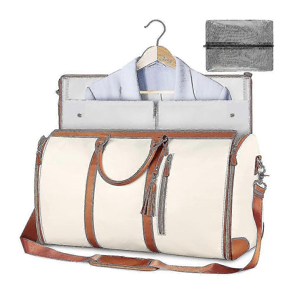 Snygg vikbar kvinna tjejplagg resväska vattentät pu läder lila rosa duffelplaggväska med skor påse