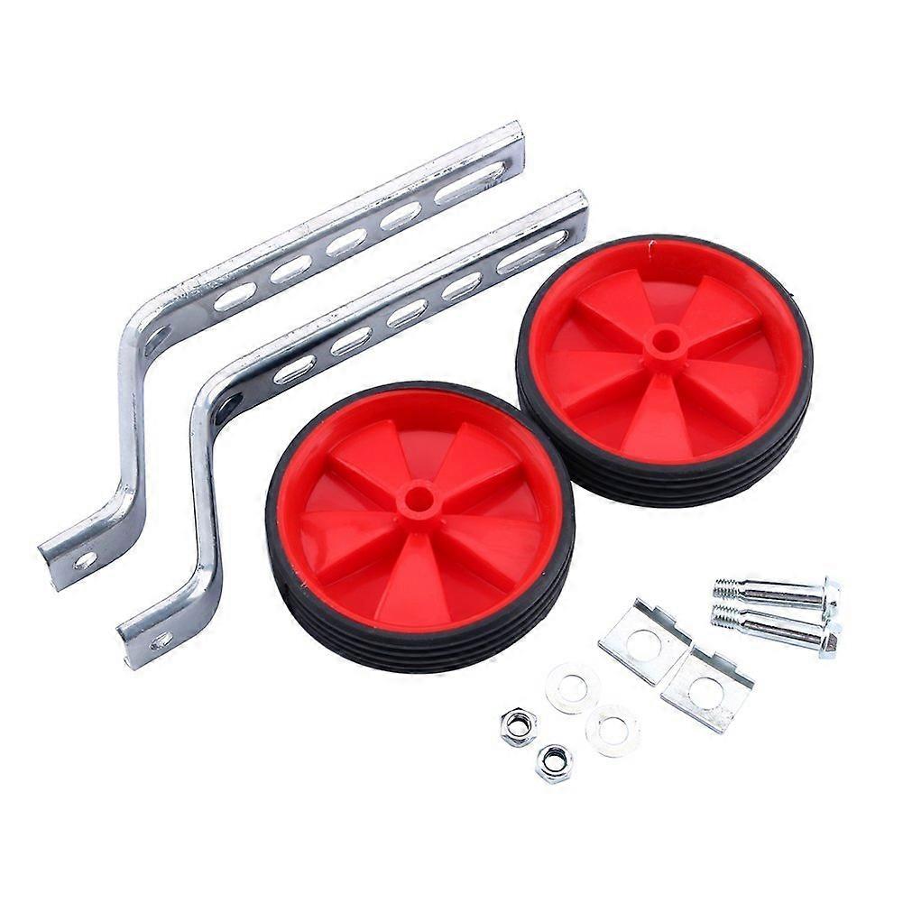 2Pcs Adjustable Training Side Wheels Stabilizer for Children 12-20" Bicycle nce(Red)