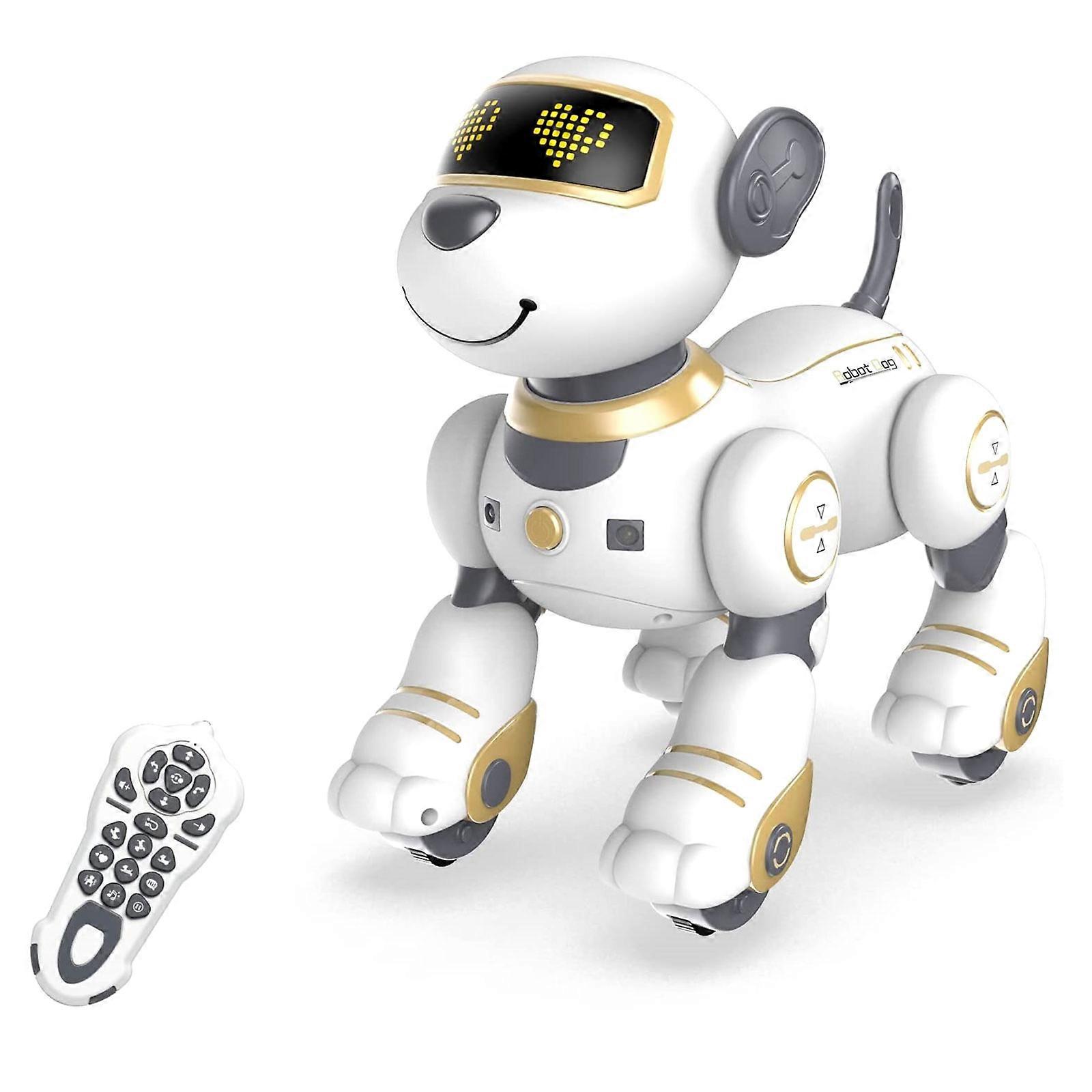 Elettronico Pet Dog Interattivo Cucciolo RC Robot Cane Robot interattivo per bambini Musica acrobazia Robot Robot Bassotto Oro