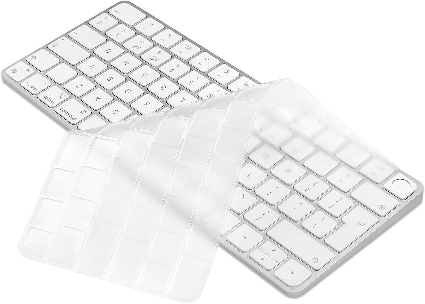 Keyboard Protector for 24-inch iMac Magic Keyboard with Touch ID A2449 Lock Key A2450 M3 M1 Chip, TPU Protective Film.