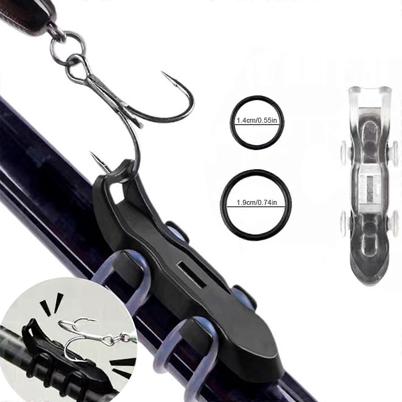 Lure Magnetic Hooker – Porta Amo Magnetico Per Canna Da Pesca Con Anelli In Gomma (4 Pezzi, Nero) - 2