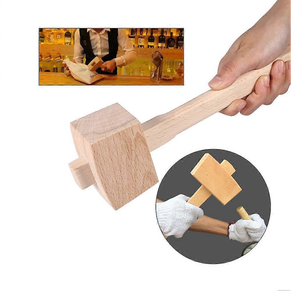 250mm Beech Solid Carpenter Wood Wooden Mallet Hammer Handle Woodworking Tool