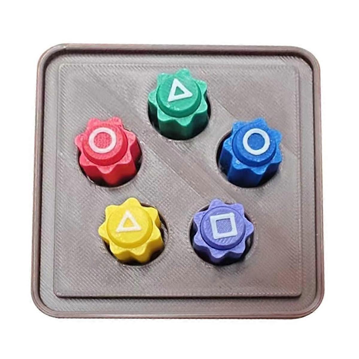 Gonggi New Korean Game Stones Set,Korean Traditional Play Game 5PCS Gonggi Jack Stone Set W/Round C