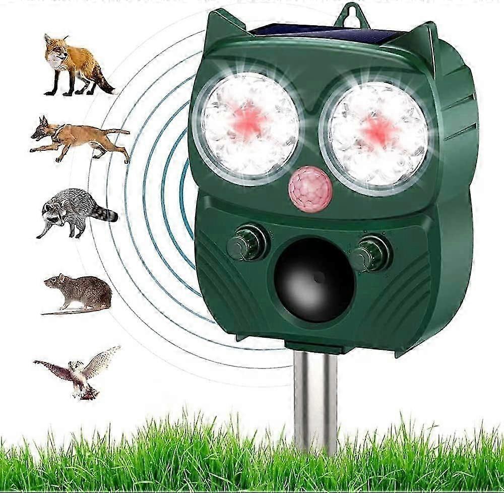 Solar Animal Repeller, Ultrasonic Repellent, Motion Detection, Dog, Cat Repellent, Led Flashing Light,squirrel, Raccoon, Skunk, Rabbit, Rodent, Fox, D