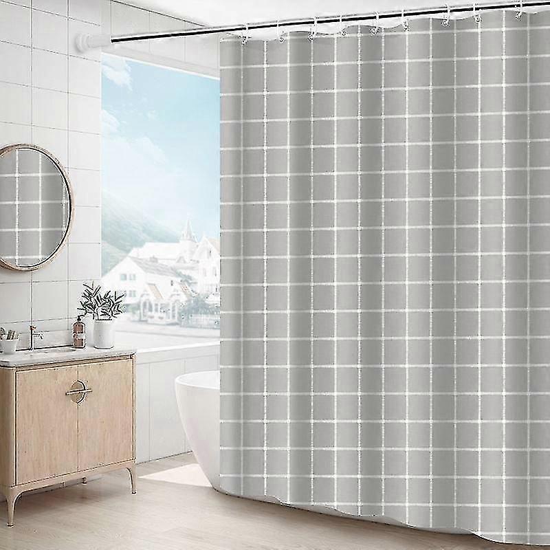 Waterproof Shower Curtain Mildew Resistant Polyester Washable