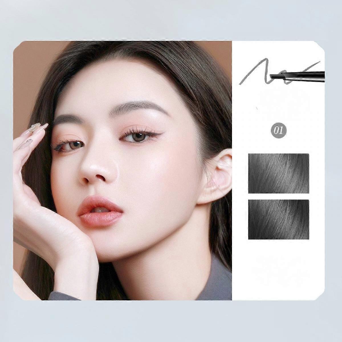 Eyebrow Pencil in Teardrop Tip w/ Spoolie Brush, Dual Ended Eyebrow Pen - Long Lasting Natural Fills and Defines Brow Tint