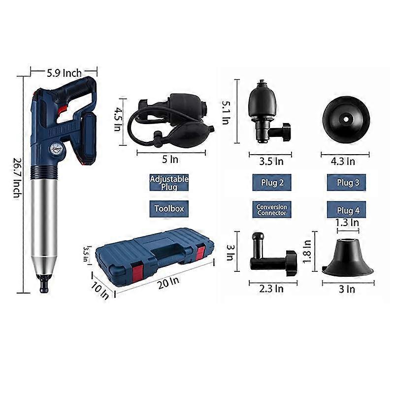 Powerful Electric Toilet Plunger High Pressure Electric Toilet Plunger Household Toilet Electric Dredge Unclogged Device