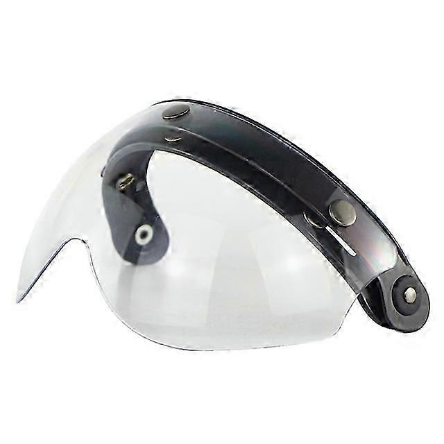 Exquisite Open Face Helmet Visor Motorcycle Helmet Bubble Visor Lens Bubble Shield 3-Snap