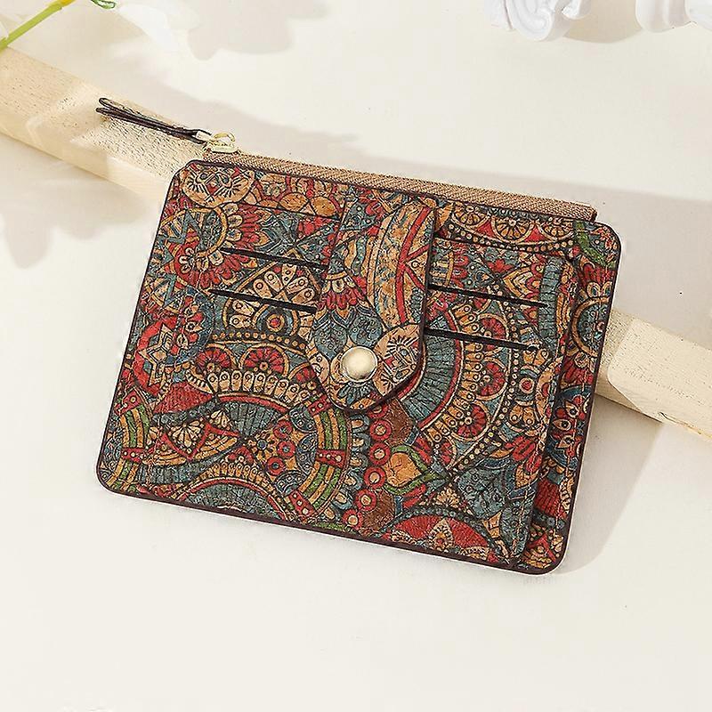 Vintage Wallet - Cork Ultra-Thin Zipper Coin Purse for Men and Women, Lightweight and Eco-Friendly Design