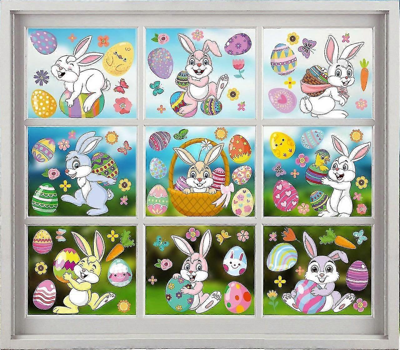 Easter Decoration,Easter Window Stickers,Easter Window Sticker,Easter Bunny Sticker,Reusable Easter