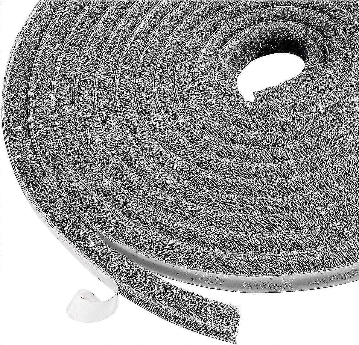 10m Brush Strip, Windproof And Dustproof Self Adhesive Brush Seal For Movable Windows And Doors, 9mm Width X 9mm Height, Gray Betterlifefg