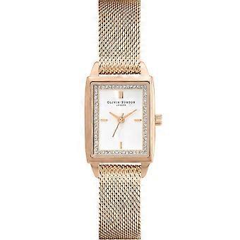 Rectangle Women's Analog Quartz Watch with Rose Gold Bracelet 24000015