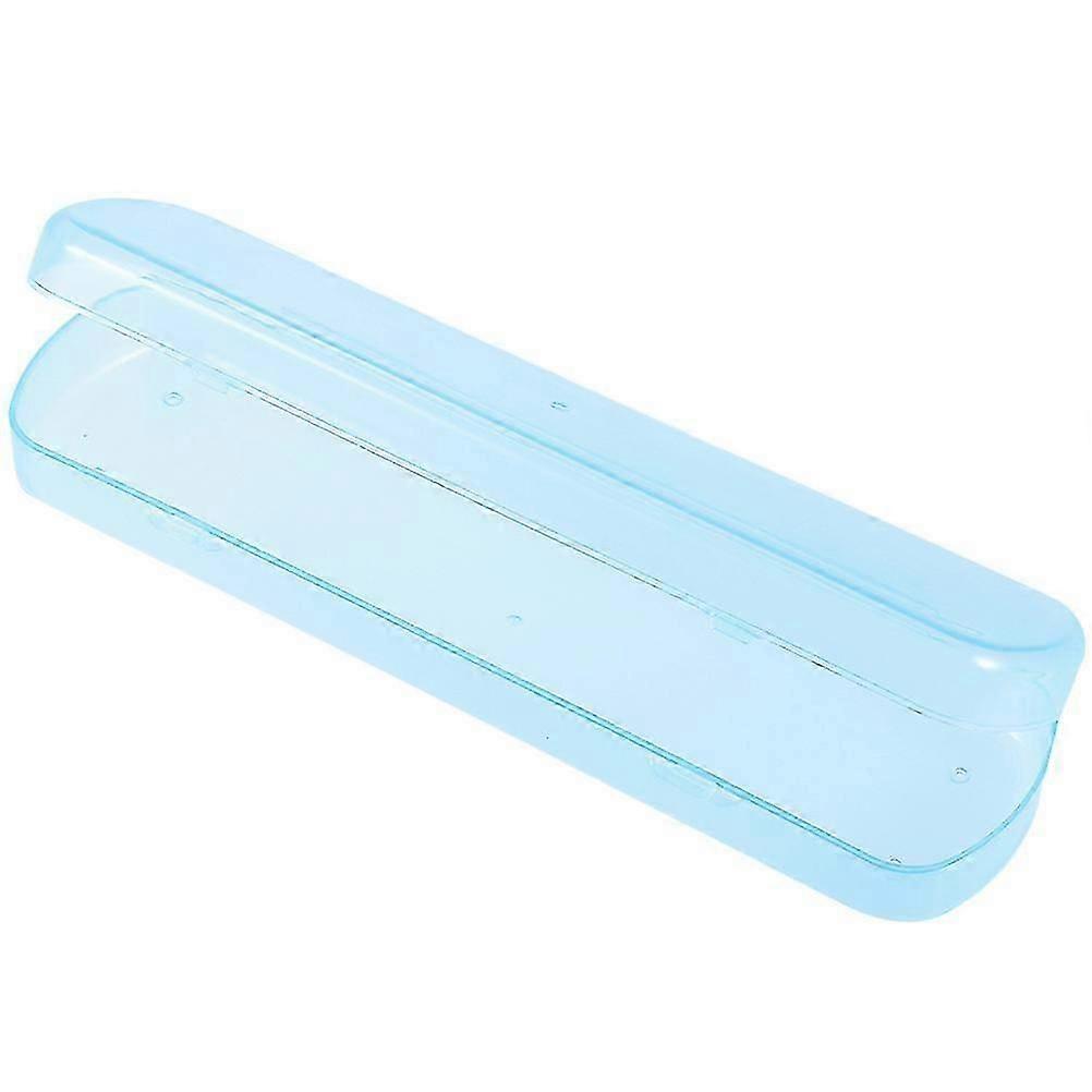 Portable Toothbrush Toothpaste Storage Rectangular Case/Holder/Box for Traveling Camping (Blue)