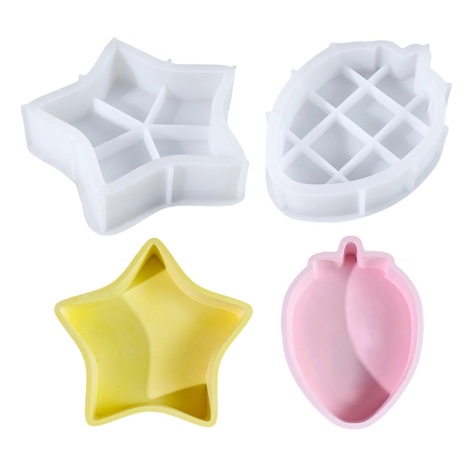 Strawberry Star Pattern Silicone Mold Multi Purpose Strawberry Star Silicone Container Mold for Jewelry Making Project