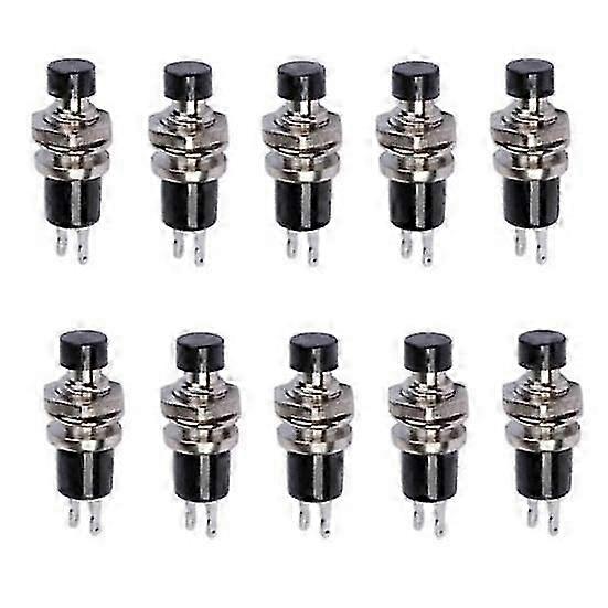 10 Pcs Mini Momentary ON/OFF Locking Latching Push Button Car/Boat Switch