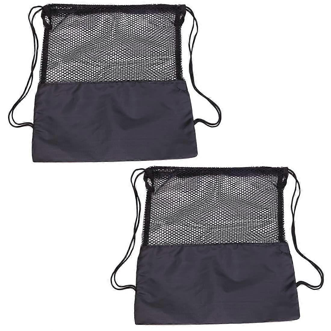 2 Pack Ball Net Basketball Bag Ball Bag Nylon Mesh Bag with Shoulder Strap Portable Ball Bag Soccer Bag Mesh Sports Ball Bag Ball Bag for Basketball S