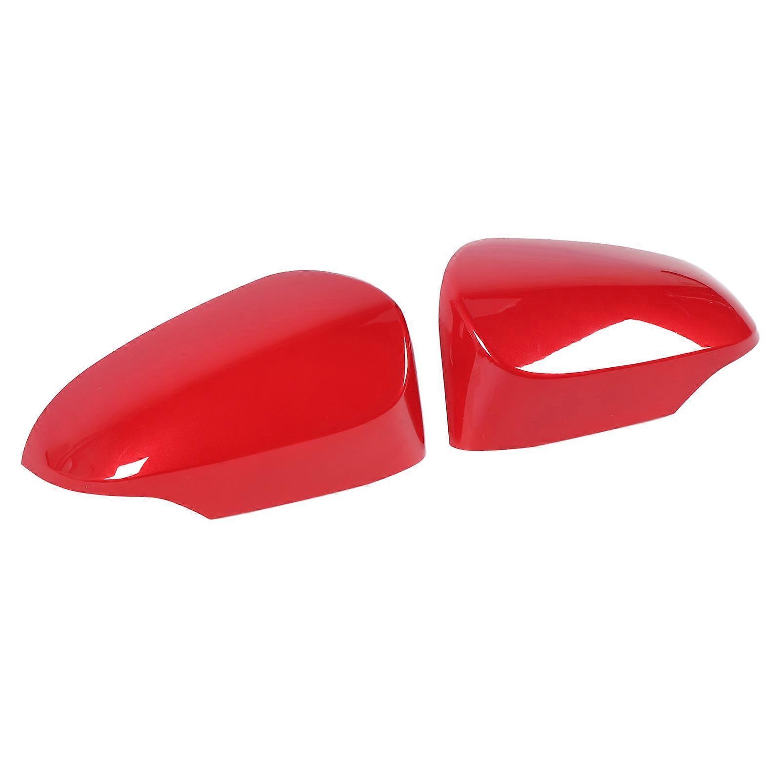 Pair of Rearview Mirror Cover Cap 87945-02420 High Strength Weather Proof Left Right Car Exterior Door Mirror Cap Red 