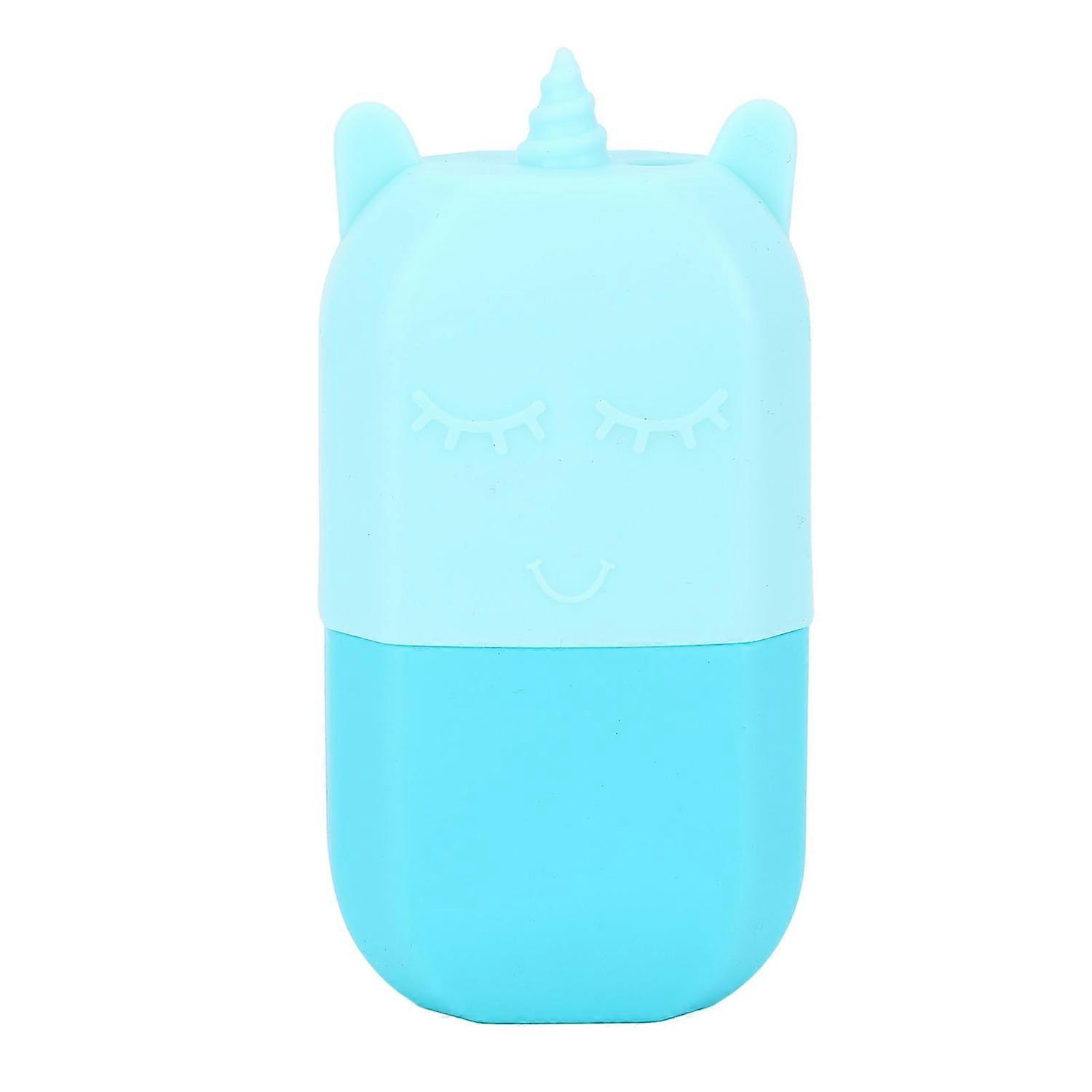 Facial Ice Cube Reusable Silicone Ice Holder Portable Water Fill Face Roller for Daily Use Blue