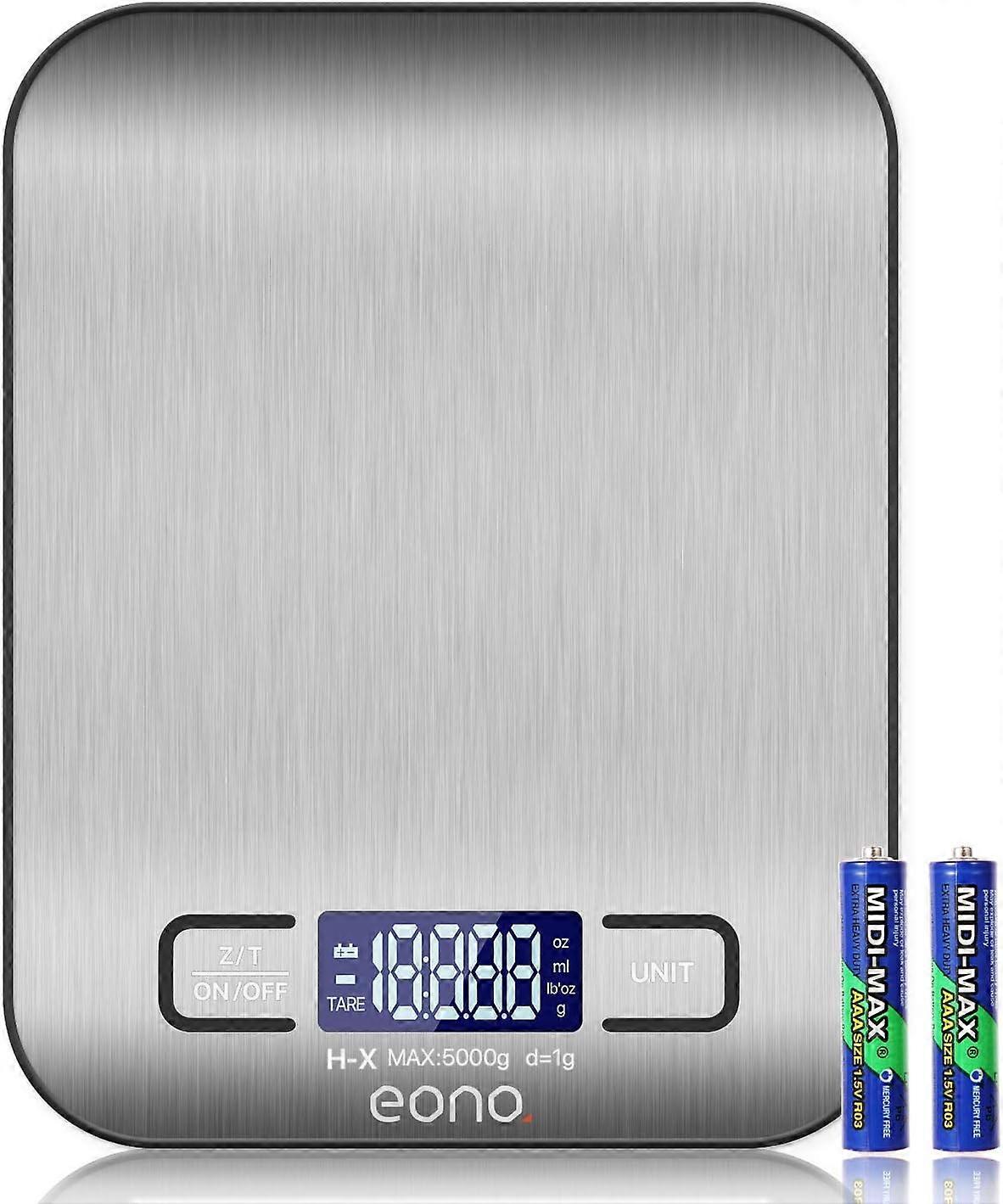 High quality stainless steel digital kitchen/pastry scale, with grams and ounces function, maximum 5 kg in 1 g increments