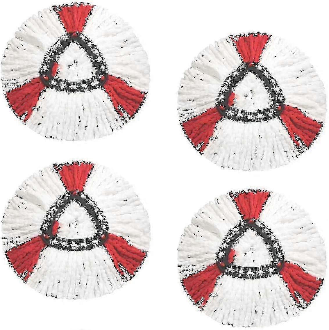 4-piece Replacement Head For Mop 2 In 1 Replacement Head For Turbo Mop