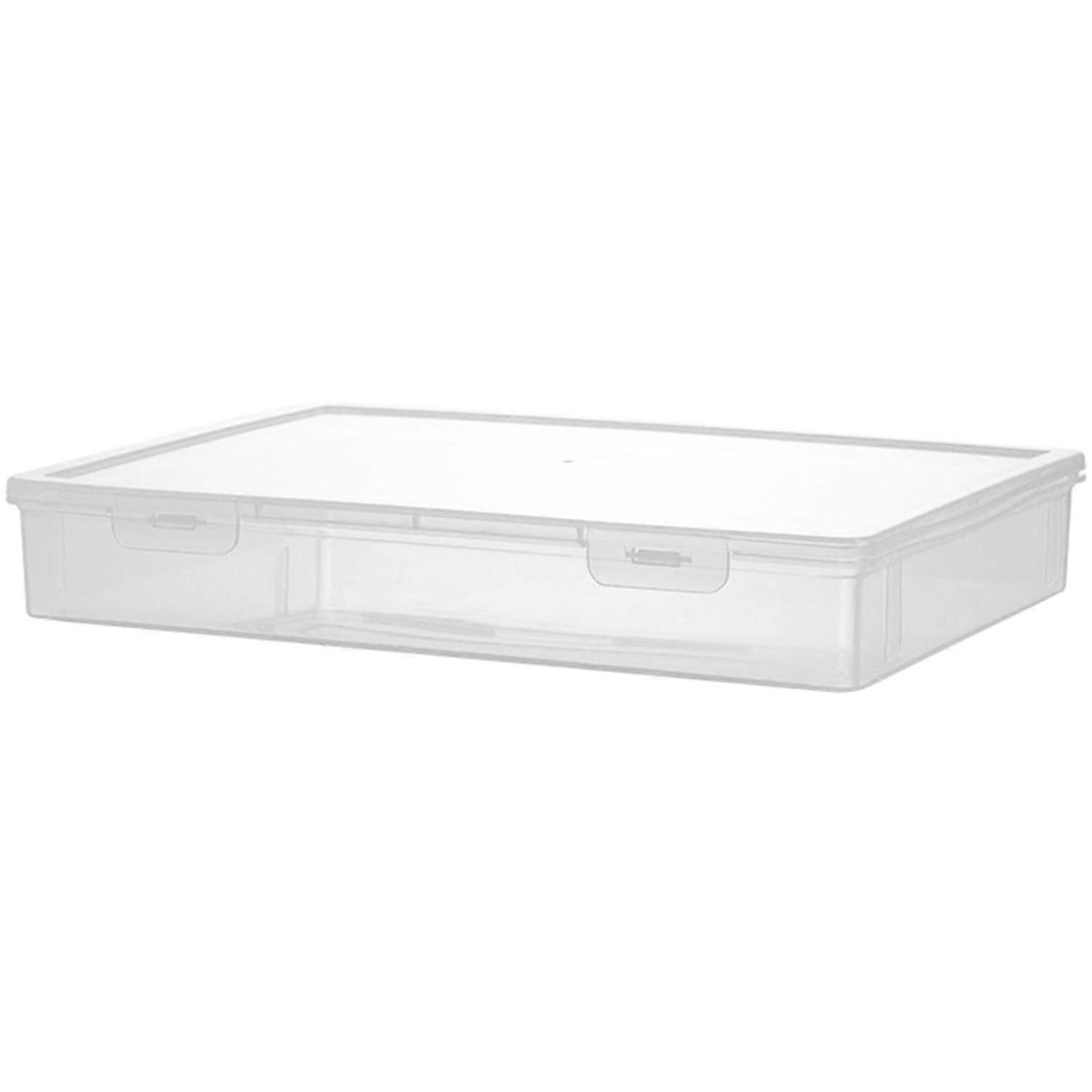 Dust-proof Document Storage Container Multifunctional Transparent Plastic Box for Data Certificate
