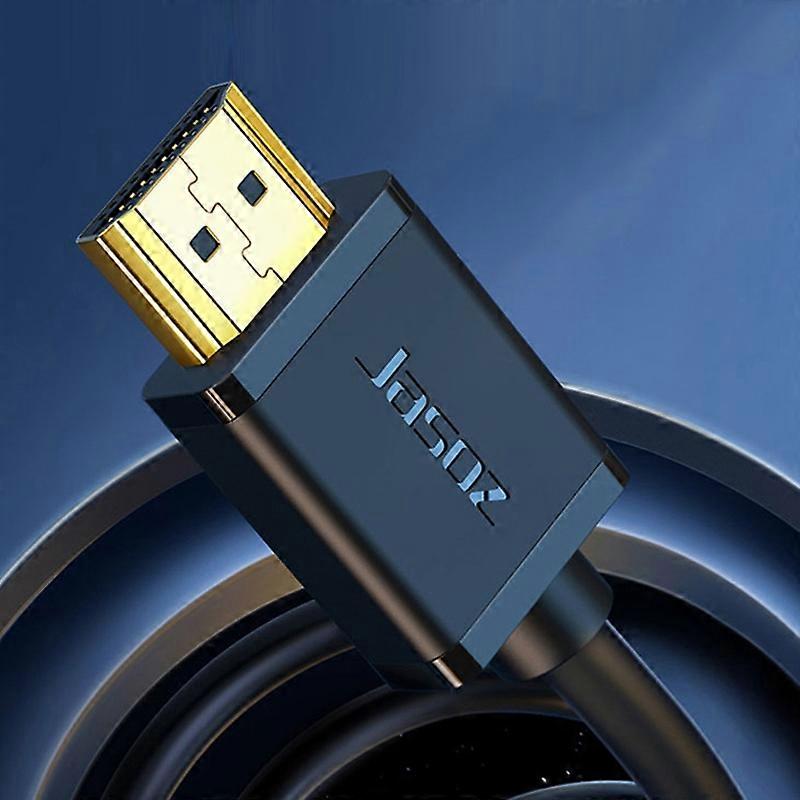 Jasoz 4K HDMI高精細プロジェクターケーブルコンピュータービデオケーブル無酸素銅コア、ケーブル長:2m
