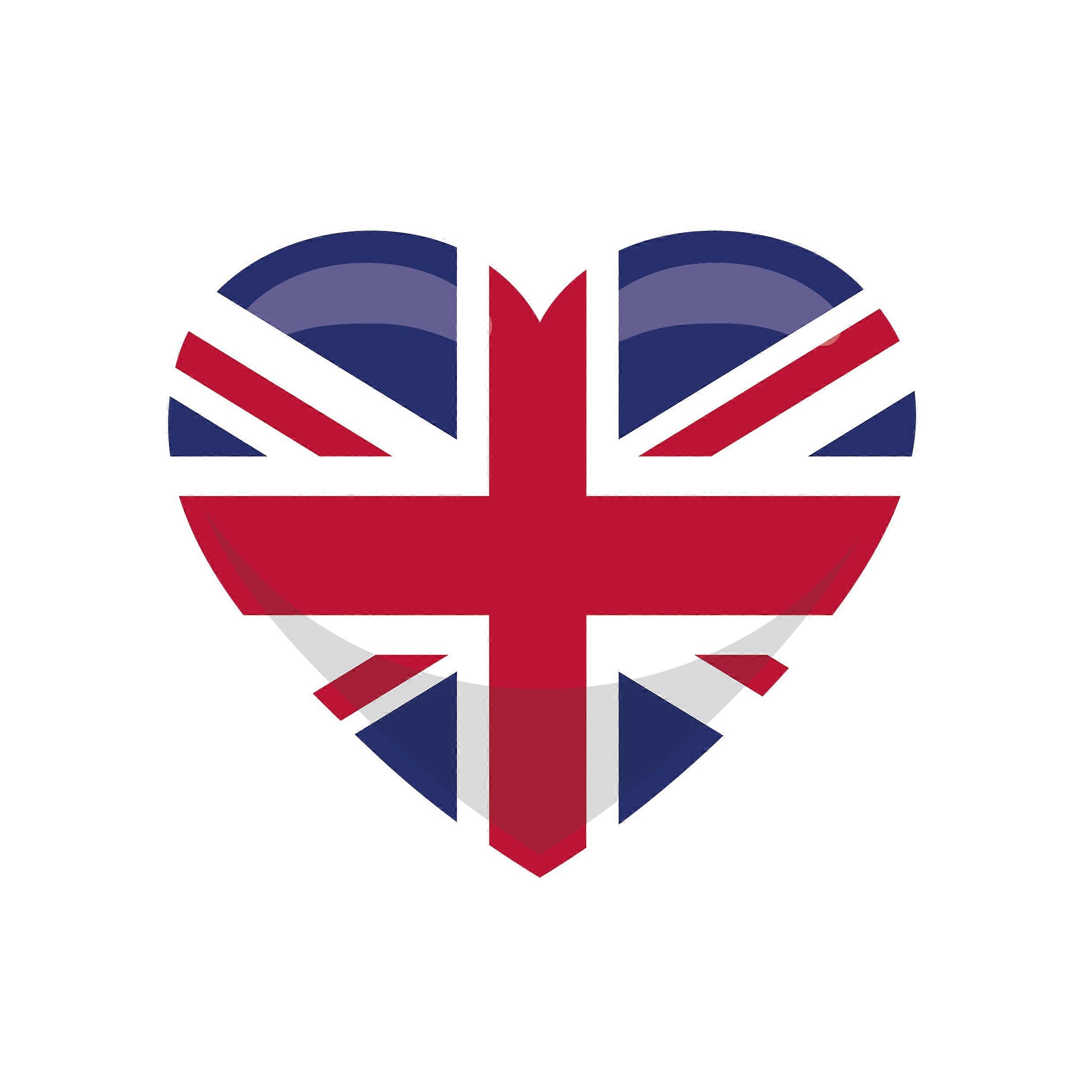 Iron-on patch Heart Flag UK