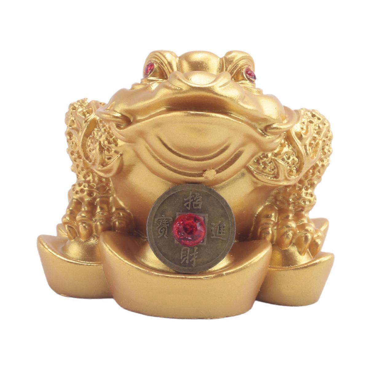 Chinese Feng Shui Money Wealth Frog Toad Coin Gold