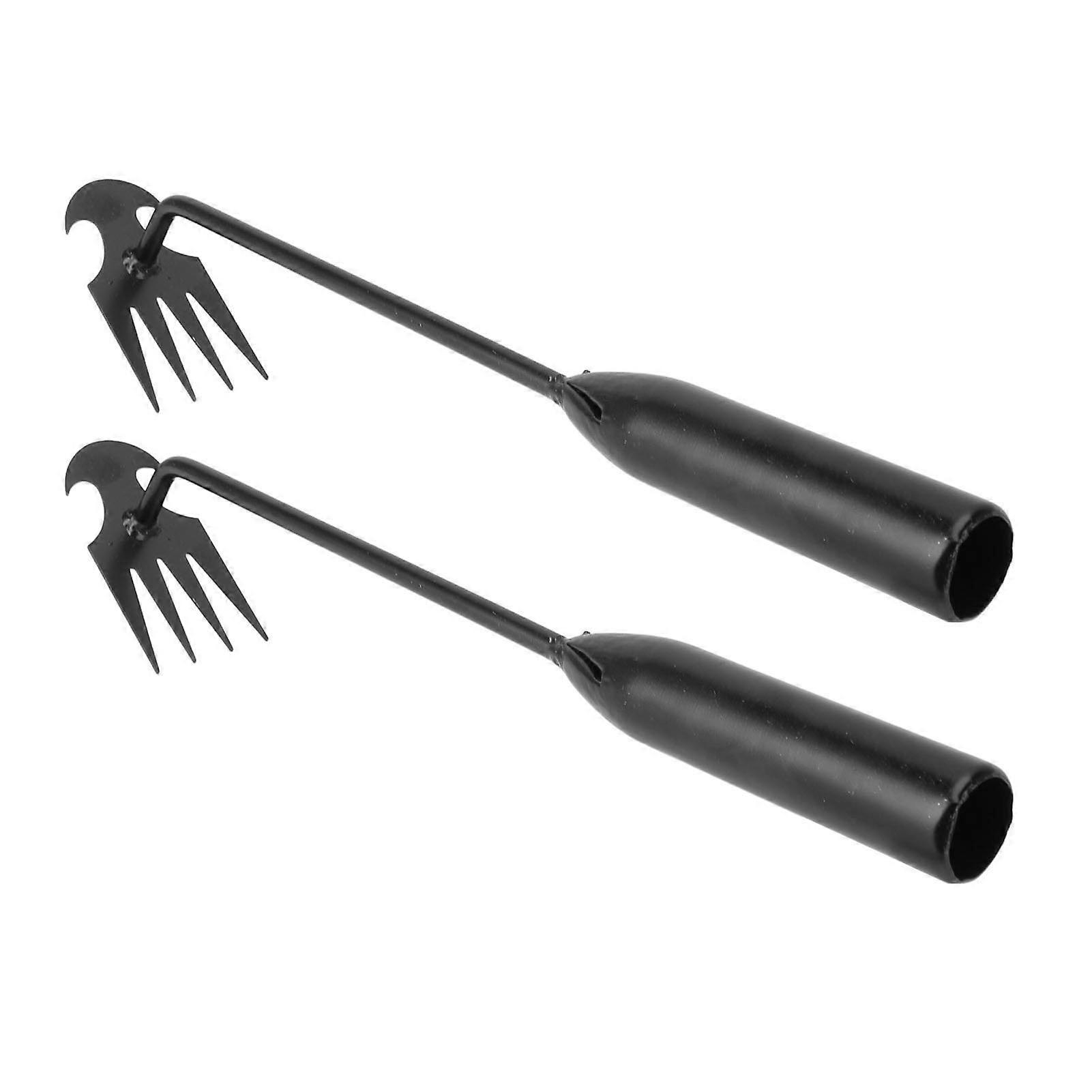 Pack Professional 4-Tine Stainless Steel Manual Weeder for Garden and Lawn
