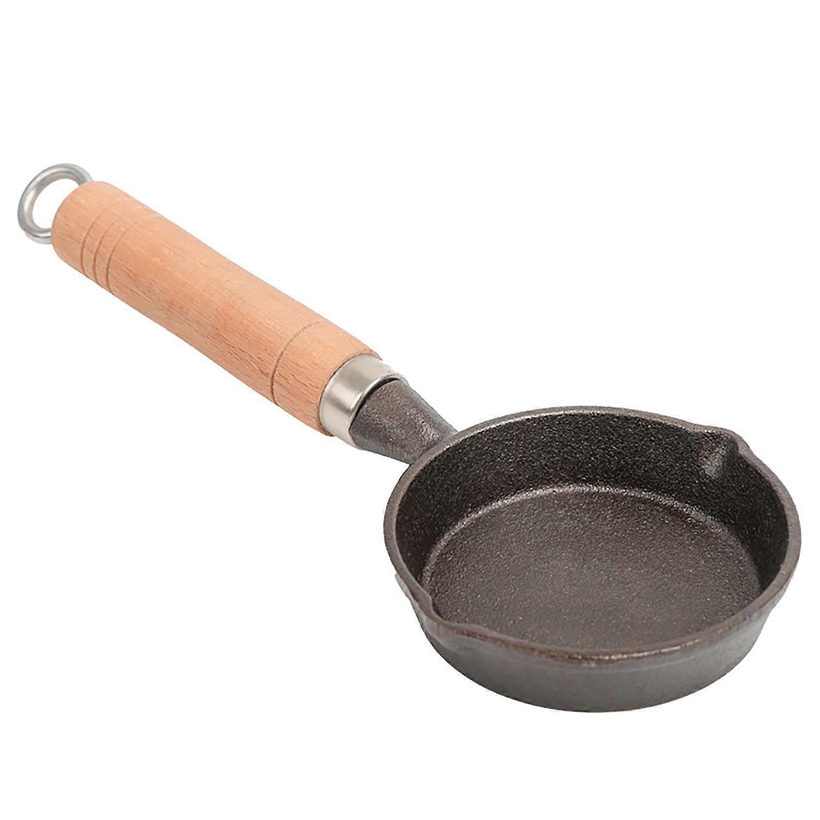 Mini Cast Iron Egg Pan 10cm Non-Stick Even Heating 900g