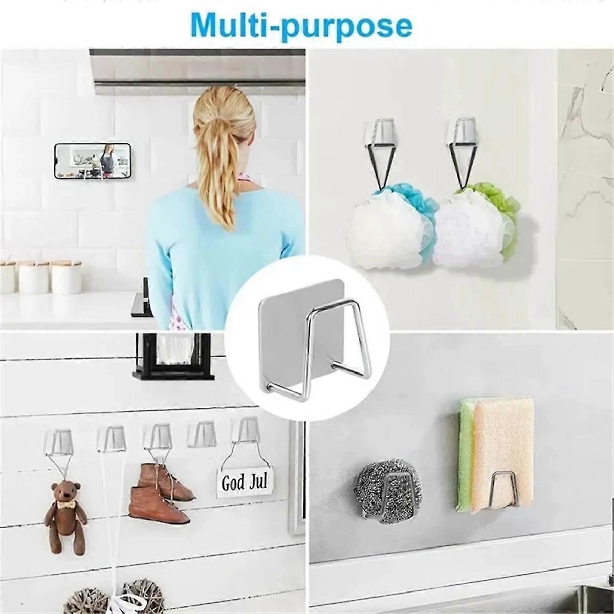 Punch-free rack, sponge drain rack, steel wool, rag storage rack