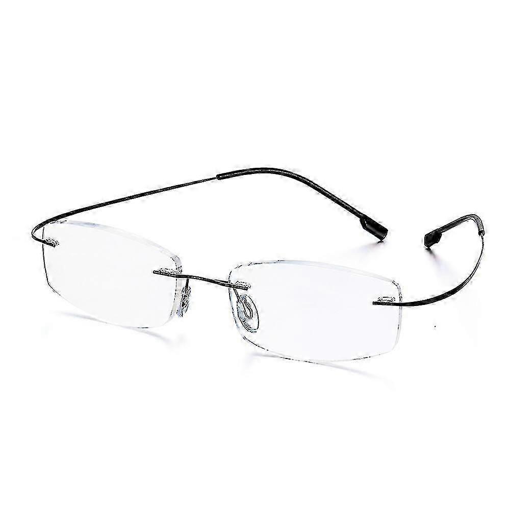 Flexible Ultralight Rimless Memory Titanium Magnetic Reading Glasses For Men