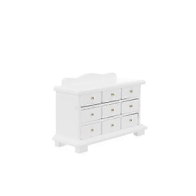 Miniature Furniture Toy Dolls House Diy Decoration Accessories Mini Nine-drawer Cabinet Storage